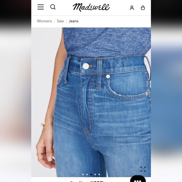 Madewell Blue Straight Leg Jeans - Picture 10 of 11
